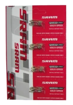 SRAM Power Link 9-speed Chain Lock Link Gold 4 SRAM Power Link 9-speed Chain Lock Link Gold -Bike Zubehör Kettenverschlussglied Sram Power Link 9 fach gold