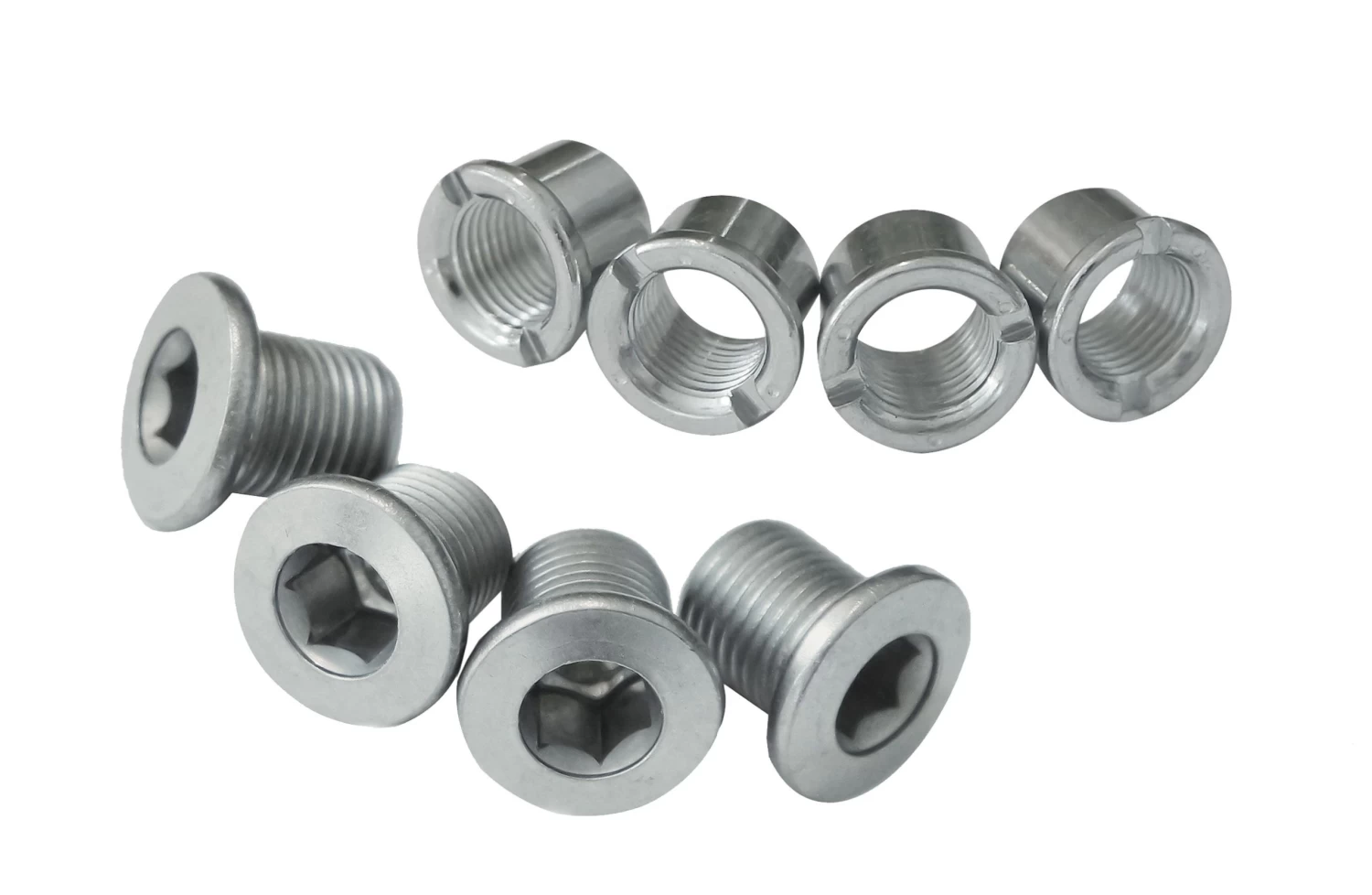 Chainring bolts incl. nuts for medium/large chainring Shimano FC-M540 Chainring Bolts Incl. Nuts For Medium/large Chainring Shimano FC-M540 -Bike Zubehör chainrings gray nut e bike m8x85 fc m540 4 set 3840x2160 scaled
