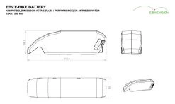 E-Bike Vision - EBV E-Bike Battery, Kompatibel Zu Bosch Active (Plus) / Performance (CX) 36 V Unterr -Bike Zubehör ebv e bike battery masse