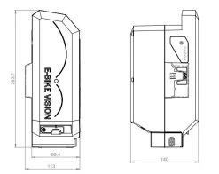 E-Bike Vision - EBV E-Bike Battery, Kompatibel Zu Panasonic 36 V Next Generation Sitzrohr -Bike Zubehör ebv ebike akku fuer panasonic 36 v masse