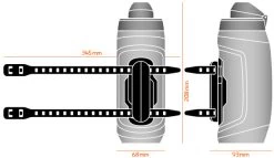 Fidlock Twist Bottle 590 Trinkflasche Transparent Schwarz + Uni Base -Bike Zubehör fidlock twist bottle 590 ml abmessung
