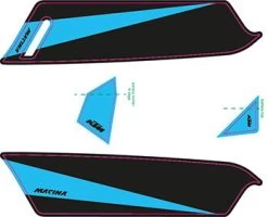 Aufkleber KTM Macina 2017 -Bike Zubehör ktm 2017e bike aufkleber schwarz cyan matt