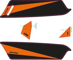 Aufkleber KTM Macina 2017 -Bike Zubehör ktm 2017e bike aufkleber schwarz matt orange matt