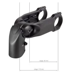 KTM Vorbau Mit Kiox-Halter 90mm Winkelverstellbar 0-60° -Bike Zubehör ktm vorbau kiox 90mm winkelverstellbar masse