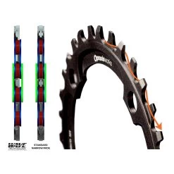 Praxis Works Wave™ Tech MTB Chainring Steel Bolt Circle 104 -Bike Zubehör praxis works wave tech chainring steel