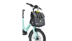 Qio Vorderrad-Gepäckträgertasche PINA -Bike Zubehör qio vorderrad gepaecktraegertasche pina montiert qio vorderrad gepaecktraeger