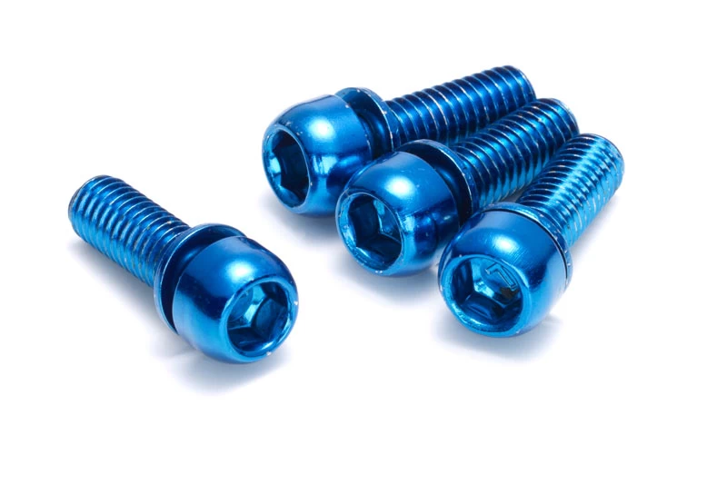 REVERSE Brake adapter screw set 4 pcs. M6x18mm REVERSE Brake Adapter Screw Set 4 Pcs. M6x18mm -Bike Zubehör reverse brake adapter screw set 4 pcs m6 18mm blue
