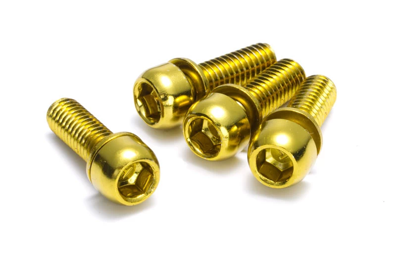 REVERSE Brake adapter screw set 4 pcs. M6x18mm REVERSE Brake Adapter Screw Set 4 Pcs. M6x18mm -Bike Zubehör reverse brake adapter screw set 4 pcs m6 18mm gold