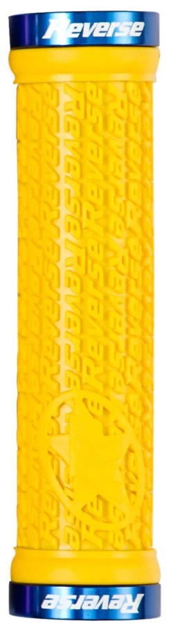 REVERSE Griff Stamp Lock On Ø30mm X 135mm -Bike Zubehör reverse griff stamp lock on durchmesser30mm 135mm gelb blau