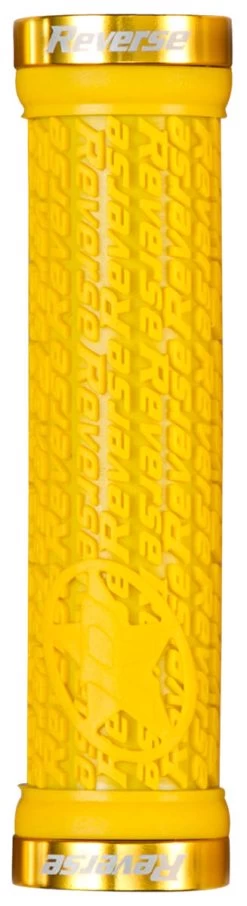 REVERSE Griff Stamp Lock On Ø30mm X 135mm -Bike Zubehör reverse griff stamp lock on durchmesser30mm 135mm gelb gold