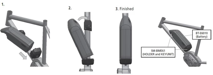 Shimano E-Bike frame battery STePS BT-E6010 black Shimano E-Bike Frame Battery STePS BT-E6010 Black -Bike Zubehör shimano e bike frame battery pack simple insertion