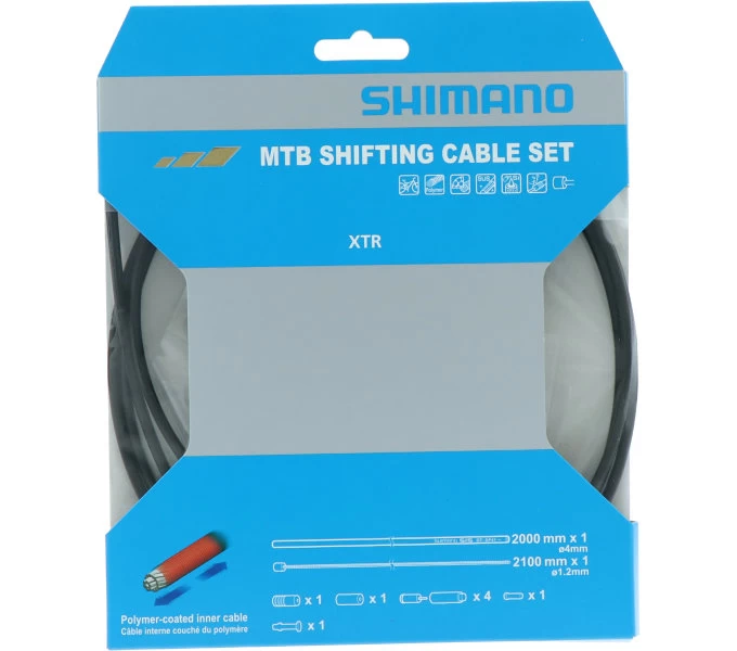 SHIMANO XTR shift cable set MTB polymer-coated SHIMANO XTR Shift Cable Set MTB Polymer-coated -Bike Zubehör shimano xtr shift cable set mtb polymer coated image 1