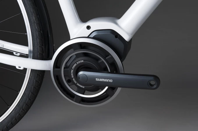 Shimano E-Bike Kurbelgarnitur STePS FC-E6000 Shimano E-Bike Kurbelgarnitur STePS FC-E6000 -Bike Zubehör shimano steps kurbelgarnitur fce6000 montiert