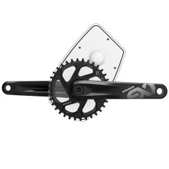 Flyer SRAM E-Bike Kurbelset EX1 ISIS - Schwarz -Bike Zubehör sram e bike kurbelset ex1 isis schwarz beispiel 2