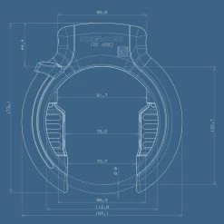 Trelock Rahmenschloss RS 480 XL -Bike Zubehör trelock rahmenschloss rs 48 xl masse