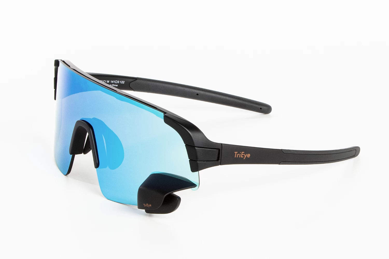 TriEye View Sport Revo - Sonnenbrille mit Rückspiegel TriEye View Sport Revo - Sonnenbrille Mit Rückspiegel -Bike Zubehör trieye view sport revo blau side