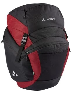 Vaude OnTour Back Hinterradtasche Paar -Bike Zubehör vaude ontour back black carmine rueckseite